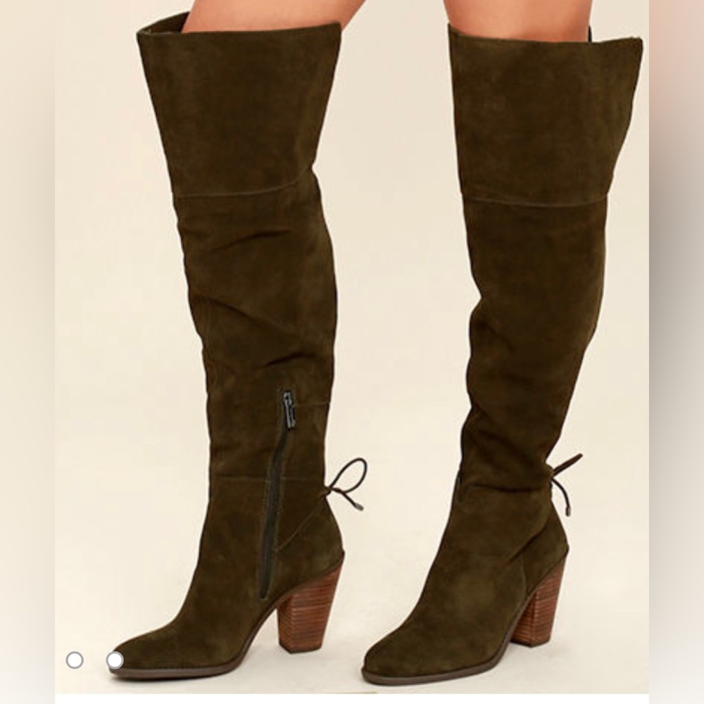 Jessica Simpson 9.5 suede olive over the knee boots